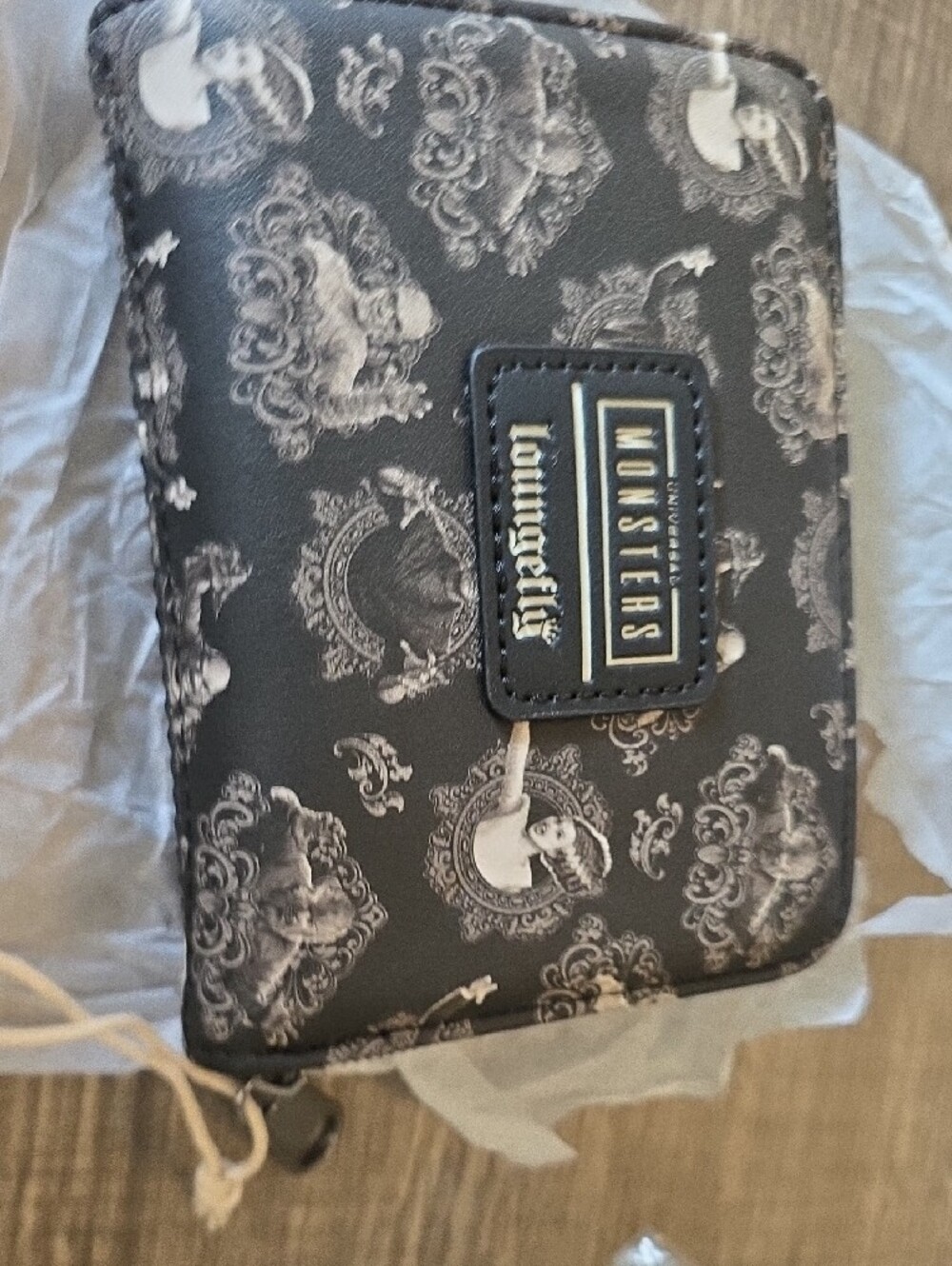 Loungefly Black Wallet with Patterned Detail Universal Monsters